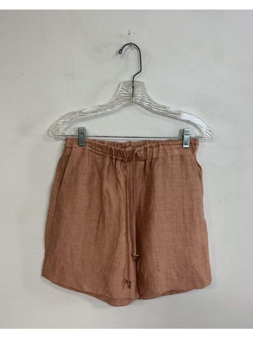 Aeron Linen Paramount Drawstring Shorts Side Pockets Womens Small New $375